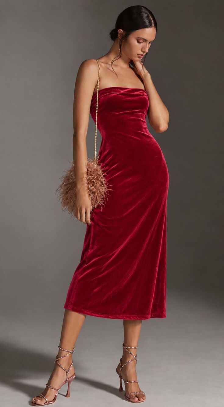 Anthropologie Tilda velvet midi bodycon slip dress, XS $168